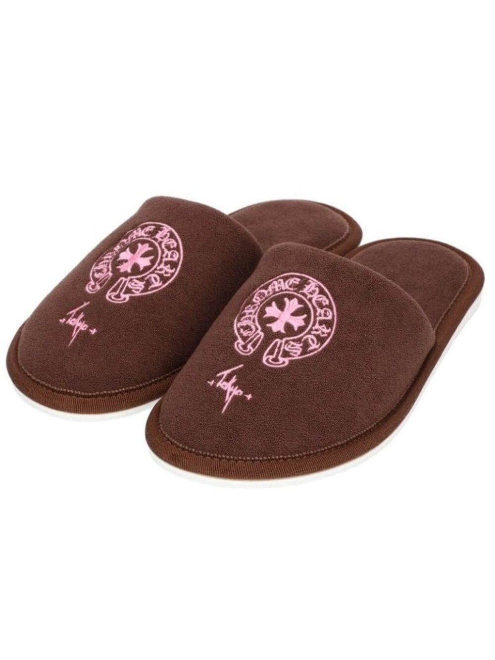Chrome Hearts Hotel Slippers Tokyo Limited Horseshoe Embroidery Slippers